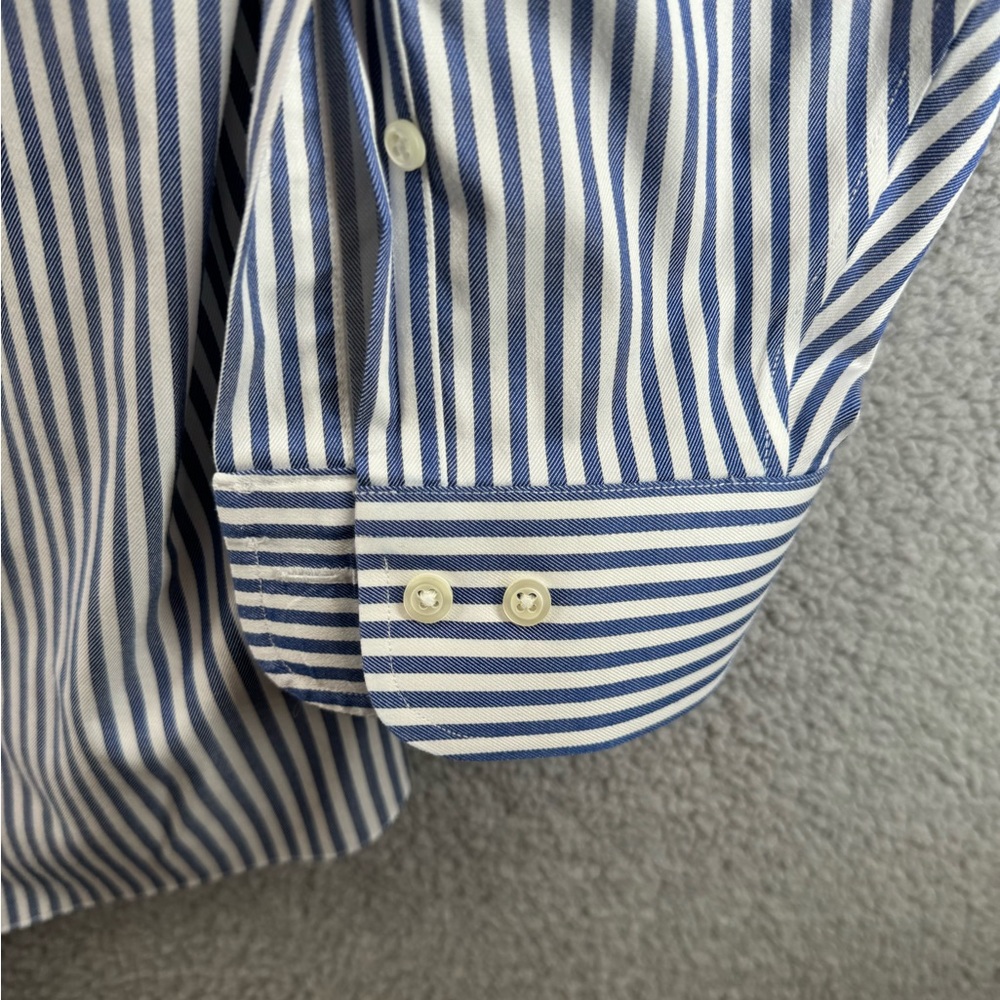 Brook Brothers Striped Long Sleeve Button Down Shirt Size 19 34/35 - Picture 3 of 10
